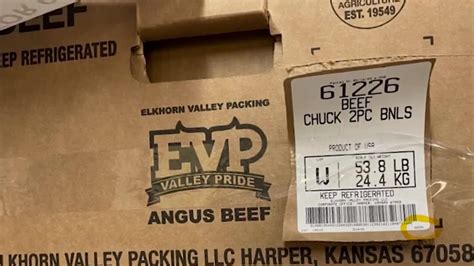Elkhorn Valley Packing recalls boneless beef chuck due to E. coli contamination